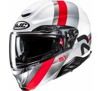 HJC RPHA 91 Fensh Casco, blanco-rojo-plata, tamaño L para Hombres