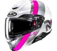 HJC RPHA 91 Fensh Casco, blanco-rosa, tamaño 2XS para Hombres