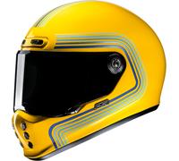 HJC V10 Foni Casco, azul-amarillo, tamaño L para Hombres