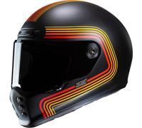 HJC V10 Foni Casco, negro-rojo-amarillo, tamaño XS 54 55 para Hombres