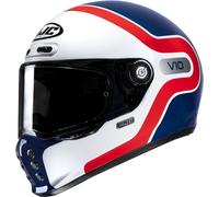 HJC V10 Grape Casco, blanco-rojo-azul, tamaño XS 54 55