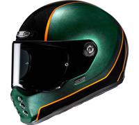 HJC V10 Hodu Casco, verde/negro/naranja, Talla L (58/59)