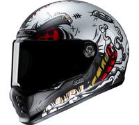 HJC V10 Vatt Casco, negro-gris-amarillo, tamaño M para Hombres