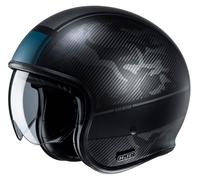 HJC V30 Alpi MC1SF Casco Jet Negro/Rojo XS unisex