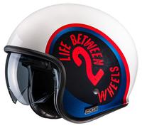HJC V30 Harvey MC21 Casco Jet Blanco/Azul/Rojo S unisex multicolor