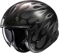 HJC V31 Firo Casco jet, negro-gris, tamaño XS 54 55 para Hombres