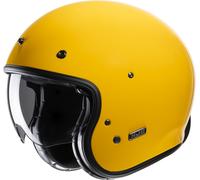 HJC V31 Solid Retro Casco Jet, amarillo, tamaño XS 54 55 para Hombres