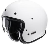 HJC V31 Solid Retro Casco Jet, Blanco, Talla L (58/59)