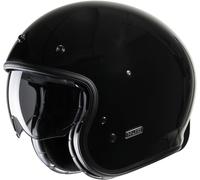 HJC V31 Solid Retro Casco Jet, negro, Talla M (57/58)