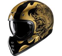 HJC V60 Flame Casco, negro-oro-plata, tamaño M para Hombres