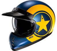 HJC V60 Nyx Casco, Azul/Amarillo, Talla XS (54/55)