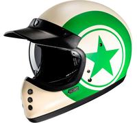 HJC V60 Nyx Casco, blanco/verde, Talla S (55/56)