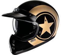 HJC V60 Nyx Casco, negro-oro, tamaño S para Hombres