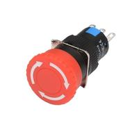 HJDIPCKYVG 16mm Mounting Holes Latching Emergency Stop Push Button Switch Big/Small Head YJ-LA16-11ZS-A(LA16-11ZS)