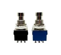 HJDIPCKYVG 1PC 9 Soldering Pins Black 3PDT ON-ON Self-Locking Foot Switch Guitar Effects Pedal Box Stomp Latching