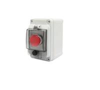 HJDIPCKYVG Emergency Stop Switch Emergency Stop Control Button Switch Box, Outdoor Protect Shield, Waterproof, Leakage Stop Buttons, Controlling Case, IP67(Mushroom Head)