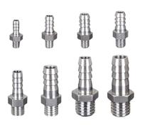 HJDIPCKYVG M8 M10 M12 Rosca macho métrica a manguera de 6 mm, 8 mm, 10 mm, acero inoxidable OD 304, conector acoplador de manguera (M8 x 1,25 a 6 mm)