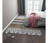 HJDSUDU Alfombra calefactora eléctrica de grafeno con Temperatura Ajustable, Alfombra calefactora marroquí Grande, Alfombra calefactora infrarroja portátil para Yoga, Cocina,4,55 * 90cm/22 * 35in