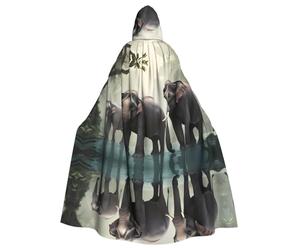 HJFCZH AlbedoBase_XL_Asian_Elephants_1 - Capa con capucha para adultos con estampado de Halloween para varios entornos de fiesta y carnaval