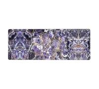 HJFCZH Alfombrilla de ratón con estampado de mármol morado 30,5 x 80 cm