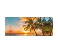 HJFCZH Alfombrilla para mouse Sunset at The Beach de 12 x 31.5 pulgadas