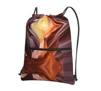 HJFCZH Antelope Canyon Prints - Mochila con cremallera y cordón, resistente al agua y duradera, para viajes, deportes y artículos esenciales para el día a día