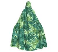 HJFCZH Bonita capa con capucha para adultos con diseño de hojas de palma verde para Halloween y juegos de rol