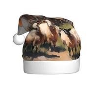 HJFCZH Bonito sombrero de Navidad con estampado de animales de granja para adultos, para Navidad, Halloween, Año Nuevo, ventas, promociones