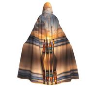 HJFCZH Bottles Beer Beach Sunset Time Pattern Halloween - Capa con capucha para adultos, capa con capucha súper grande con pajarita, sin cremallera