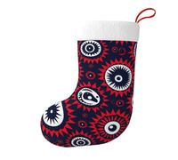 Hjfczh Calcetines decorativos de Navidad con estampado de ojos malvados para rellenar pequeños regalos como dulces y juguetes pequeños