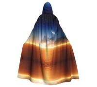 HJFCZH Capa con capucha con estampado de cielo y luna, capa extragrande con cordón, capa acogedora
