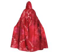 HJFCZH Capa con capucha con estampado de flores de corazón rojo para el día de San Valentín, capa extragrande con cordón, capa acogedora