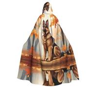 HJFCZH Capa con capucha de arce con imagen de perro pastor alemán para Halloween que garantiza un fácil cuidado y un uso duradero