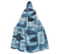 HJFCZH Capa con capucha de Seals On Ice Picture Halloween para adultos para usar durante Halloween, juegos de rol