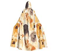 HJFCZH Capa con capucha estampada de Labrador Retrievers de Halloween para adultos para varios entornos de fiesta y carnaval