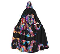 HJFCZH Capa con capucha para adultos con diseño de elefante colorido que garantiza un fácil cuidado y un uso duradero