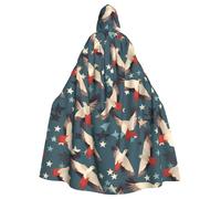 HJFCZH Capa con capucha para adultos con estampado de águila americana para varios entornos de fiesta y carnaval