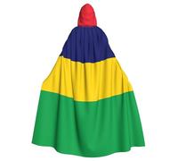 HJFCZH Capa con capucha para adultos con estampado de bandera de Mauricio para Halloween