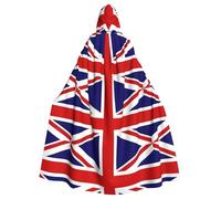 HJFCZH Capa con capucha para adultos con estampado de bandera del Reino Unido para varios entornos de fiesta y carnaval