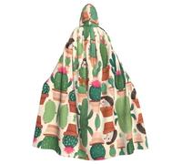 HJFCZH Capa con capucha para adultos con estampado de cactus de erizos para Halloween, juegos de rol