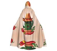 HJFCZH Capa con capucha para adultos con estampado de cactus y pimientos que garantiza un fácil cuidado y un uso duradero