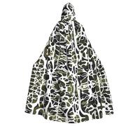 HJFCZH Capa con capucha para adultos con estampado de camuflaje de árbol blanco para varios entornos de fiesta y carnaval