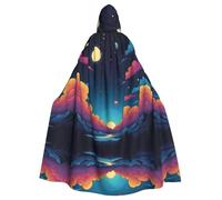 HJFCZH Capa con capucha para adultos con estampado de cielo nocturno celestial para varios entornos de fiesta y carnaval