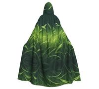 HJFCZH Capa con capucha para adultos con estampado de hierba verde de la suerte para varios entornos de fiesta y carnaval