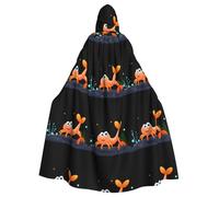 HJFCZH Capa con capucha para adultos, con estampado de langosta marina y pajarita, sin cremallera