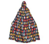 HJFCZH Capa con capucha para adultos con estampado de letras del alfabeto en lengua de señas para varios entornos de fiesta y carnaval