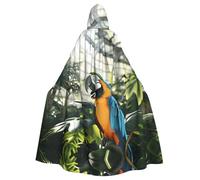 HJFCZH Capa con capucha para adultos con estampado de loro amarillo para varios entornos de fiesta y carnaval