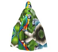 HJFCZH Capa con capucha para adultos con estampado de loro para varios entornos de fiesta y carnaval
