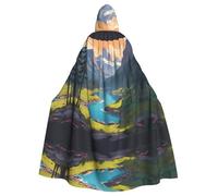 HJFCZH Capa con capucha para adultos con estampado de paisaje para varios entornos de fiesta y carnaval