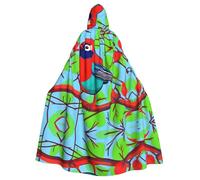 HJFCZH Capa con capucha para adultos con estampado de pájaros coloridos para varios entornos de fiesta y carnaval
